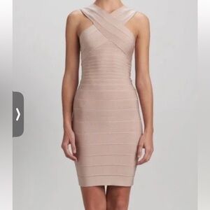 Herve leger Stella cross strap dress size small